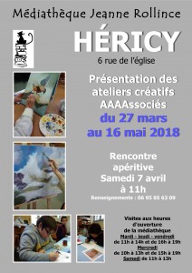 Présentation des Ateliers créatifs AAAAssociés @ Médiathèque Jeanne Rollince | Héricy | Île-de-France | France