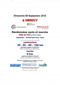 Randonnée Cyclo & Marche @ Salle du Clos  | Héricy | Île-de-France | France