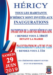 Inauguration de l'inscription de la devise républicaine @ Mairie d'Héricy