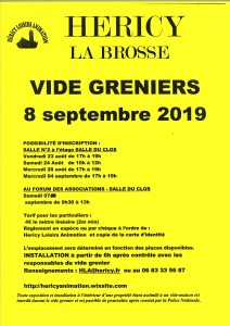 VIDE-GRENIERS ( La Brosse ) @ La Brosse