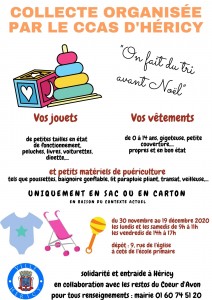 Collecte de jouets, vêtements (0 à 14 ans) et petits matériels de puériculture @ à côté de l'école élémentaire