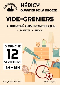 Vide-greniers et marché gastronomique @ Quartier de la Brosse