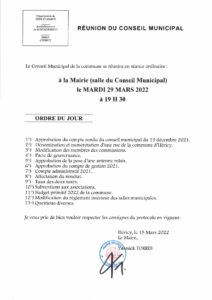 Réunion du Conseil Municipal @ Mairie d'Héricy