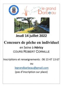 Concours de pêche en individuel ( le grand Barbeau ) @ cours Robert Cornille