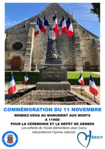 Commémoration de l’armistice de la 1ère Guerre Mondiale @ Monument aux Morts