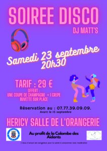 Soirée disco @ Salle de l'Orangerie