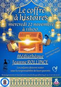 Le coffre à histoires @ Médiathèque Jeanne Rollince