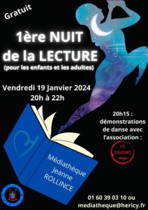 1ère nuit de la lecture @ médiathèque d'Héricy
