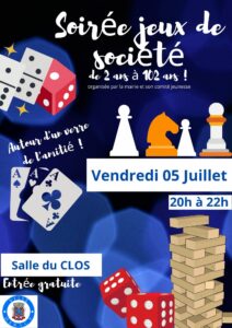 Soirée jeux de société @ Salle du Clos