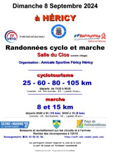 Randonnées cyclo et marche @ Salle du Clos
