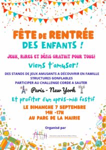 Fête de rentrée des enfants ! @ Parc de la Mairie