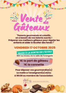 Vente de gâteaux @ Devant la salle de l'Orangerie
