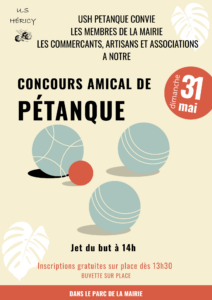 Concours amical de pétanque @ Parc de la Mairie