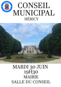 Conseil Municipal du 30 juin 2026 @ Mairie d'Héricy