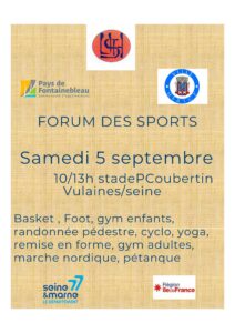 Forum des sports @ Stade Pierre Coubertin, 77870, Vulaines sur Seine